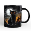 Cat Night Halloween Personalized Mug, Spooky Horror Gift with Custom Name Cat Night Halloween Personalized Mug, Spooky Horror Gift with Custom Name