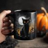 Cat Night Halloween Personalized Mug, Spooky Horror Gift with Custom Name Cat Night Halloween Personalized Mug, Spooky Horror Gift with Custom Name