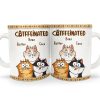 Catffeinated Funny Cartoon Cats - Gift For Cat Lovers, Cat Mom, Cat Dad - Personalized White Edge-to-Edge Mug Catffeinated Funny Cartoon Cats - Gift For Cat Lovers, Cat Mom, Cat Dad - Personalized White Edge-to-Edge Mug