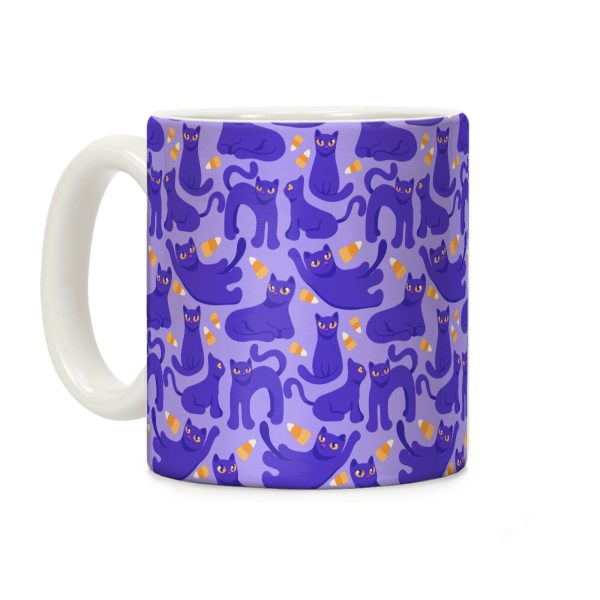 Cats And Candy Corn Pattern Coffee Mug Cats And Candy Corn Pattern Coffee Mug