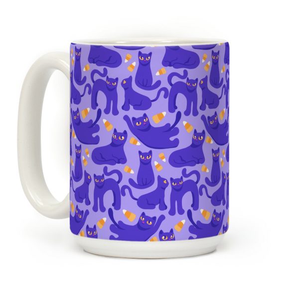 Cats And Candy Corn Pattern Coffee Mug Cats And Candy Corn Pattern Coffee Mug