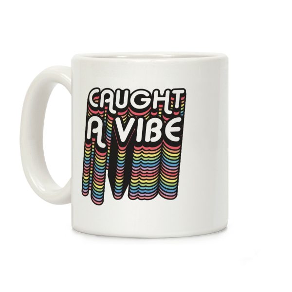 Caught A Vibe Retro Rainbow Coffee Mug