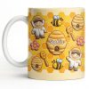 Celebrate A Special Bond With Bee And Honeycomb Design - Personalized Custom Coffee Mug - JBS116_MG