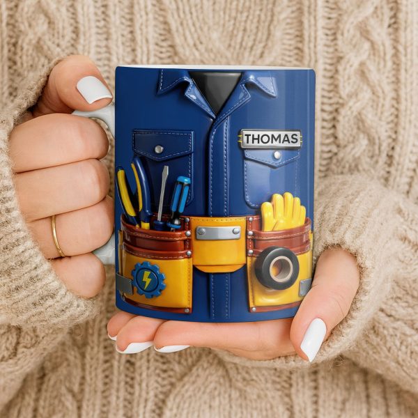 Celebrate Craftsmanship With Tool Belt Design - Personalized Custom Coffee Mug - JBS093_MG Celebrate Craftsmanship With Tool Belt Design - Personalized Custom Coffee Mug - JBS093_MG