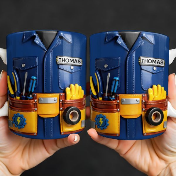 Celebrate Craftsmanship With Tool Belt Design - Personalized Custom Coffee Mug - JBS093_MG Celebrate Craftsmanship With Tool Belt Design - Personalized Custom Coffee Mug - JBS093_MG