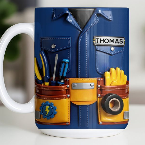 Celebrate Craftsmanship With Tool Belt Design - Personalized Custom Coffee Mug - JBS093_MG Celebrate Craftsmanship With Tool Belt Design - Personalized Custom Coffee Mug - JBS093_MG
