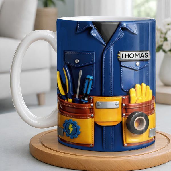 Celebrate Craftsmanship With Tool Belt Design - Personalized Custom Coffee Mug - JBS093_MG Celebrate Craftsmanship With Tool Belt Design - Personalized Custom Coffee Mug - JBS093_MG