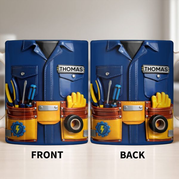 Celebrate Craftsmanship With Tool Belt Design - Personalized Custom Coffee Mug - JBS093_MG Celebrate Craftsmanship With Tool Belt Design - Personalized Custom Coffee Mug - JBS093_MG