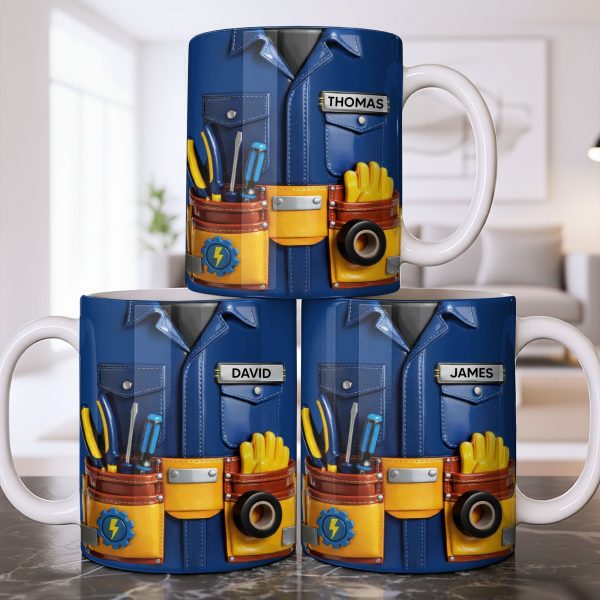 Celebrate Craftsmanship With Tool Belt Design - Personalized Custom Coffee Mug - JBS093_MG Celebrate Craftsmanship With Tool Belt Design - Personalized Custom Coffee Mug - JBS093_MG