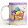 Celebrate Creativity with Vibrant Yarn Balls and Crochet - Personalized Custom Coffee Mug - HOB032_MG Celebrate Creativity with Vibrant Yarn Balls and Crochet - Personalized Custom Coffee Mug - HOB032_MG