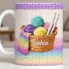 Celebrate Creativity with Vibrant Yarn Balls and Crochet - Personalized Custom Coffee Mug - HOB032_MG Celebrate Creativity with Vibrant Yarn Balls and Crochet - Personalized Custom Coffee Mug - HOB032_MG