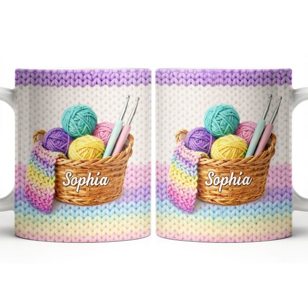 Celebrate Creativity with Vibrant Yarn Balls and Crochet - Personalized Custom Coffee Mug - HOB032_MG Celebrate Creativity with Vibrant Yarn Balls and Crochet - Personalized Custom Coffee Mug - HOB032_MG