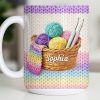Celebrate Creativity with Vibrant Yarn Balls and Crochet - Personalized Custom Coffee Mug - HOB032_MG Celebrate Creativity with Vibrant Yarn Balls and Crochet - Personalized Custom Coffee Mug - HOB032_MG