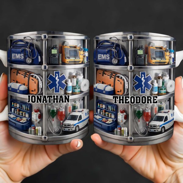Celebrate Everyday Heroes With EMS Tools And Ambulance - Personalized Custom Coffee Mug - JBS122_MG Celebrate Everyday Heroes With EMS Tools And Ambulance - Personalized Custom Coffee Mug - JBS122_MG