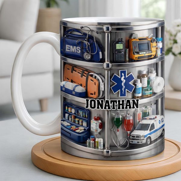 Celebrate Everyday Heroes With EMS Tools And Ambulance - Personalized Custom Coffee Mug - JBS122_MG Celebrate Everyday Heroes With EMS Tools And Ambulance - Personalized Custom Coffee Mug - JBS122_MG