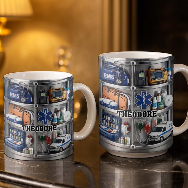 Celebrate Everyday Heroes With EMS Tools And Ambulance - Personalized Custom Coffee Mug - JBS122_MG Celebrate Everyday Heroes With EMS Tools And Ambulance - Personalized Custom Coffee Mug - JBS122_MG