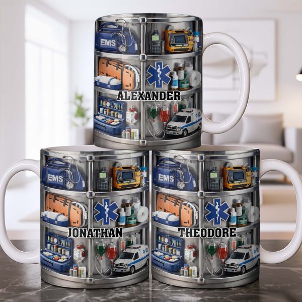 Celebrate Everyday Heroes With EMS Tools And Ambulance - Personalized Custom Coffee Mug - JBS122_MG Celebrate Everyday Heroes With EMS Tools And Ambulance - Personalized Custom Coffee Mug - JBS122_MG