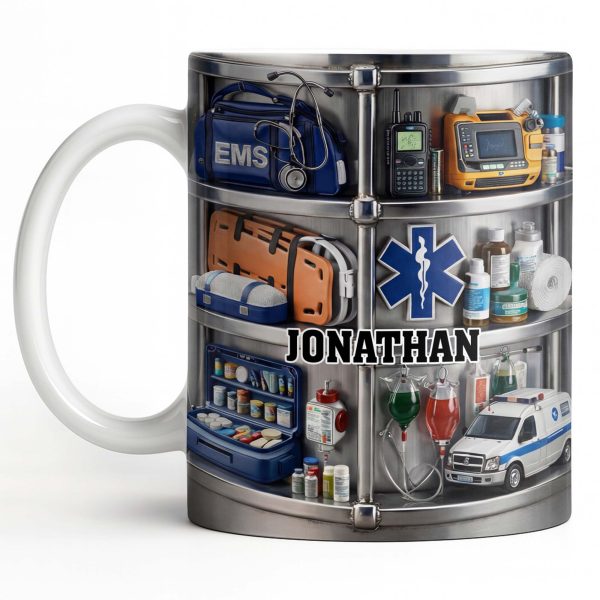 Celebrate Everyday Heroes With EMS Tools And Ambulance - Personalized Custom Coffee Mug - JBS122_MG Celebrate Everyday Heroes With EMS Tools And Ambulance - Personalized Custom Coffee Mug - JBS122_MG
