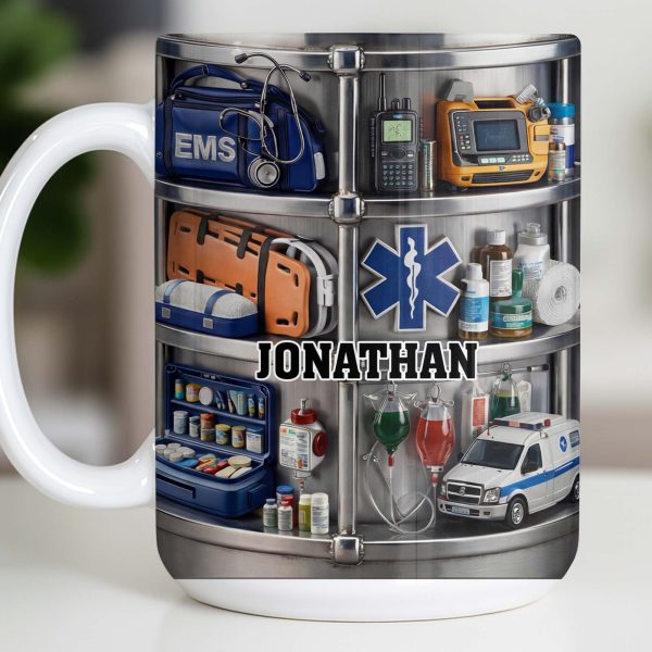 Celebrate Everyday Heroes With EMS Tools And Ambulance - Personalized Custom Coffee Mug - JBS122_MG Celebrate Everyday Heroes With EMS Tools And Ambulance - Personalized Custom Coffee Mug - JBS122_MG