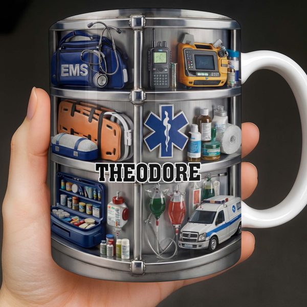 Celebrate Everyday Heroes With EMS Tools And Ambulance - Personalized Custom Coffee Mug - JBS122_MG Celebrate Everyday Heroes With EMS Tools And Ambulance - Personalized Custom Coffee Mug - JBS122_MG