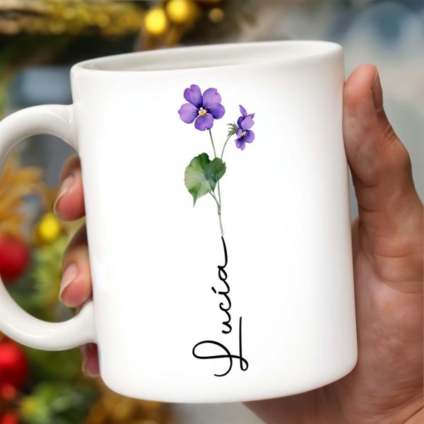 Celebrate Everyday Moments Violet Flowers Touch - Personalized Custom Coffee Mug - CPL020_MG Celebrate Everyday Moments Violet Flowers Touch - Personalized Custom Coffee Mug - CPL020_MG