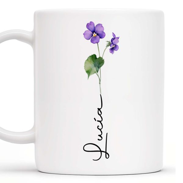 Celebrate Everyday Moments Violet Flowers Touch - Personalized Custom Coffee Mug - CPL020_MG Celebrate Everyday Moments Violet Flowers Touch - Personalized Custom Coffee Mug - CPL020_MG