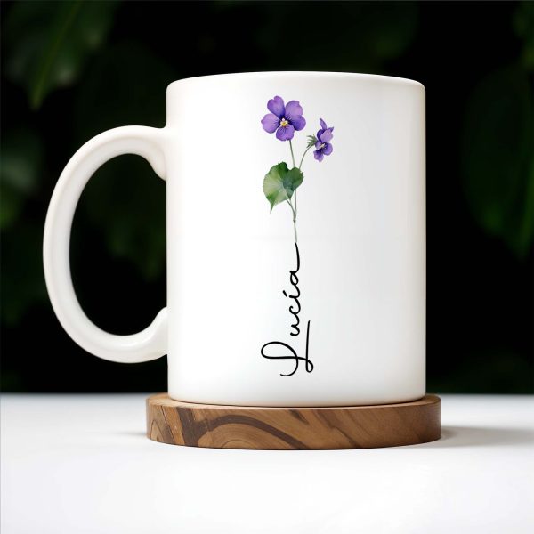 Celebrate Everyday Moments Violet Flowers Touch - Personalized Custom Coffee Mug - CPL020_MG Celebrate Everyday Moments Violet Flowers Touch - Personalized Custom Coffee Mug - CPL020_MG