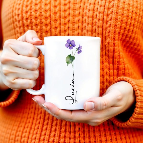 Celebrate Everyday Moments Violet Flowers Touch - Personalized Custom Coffee Mug - CPL020_MG Celebrate Everyday Moments Violet Flowers Touch - Personalized Custom Coffee Mug - CPL020_MG