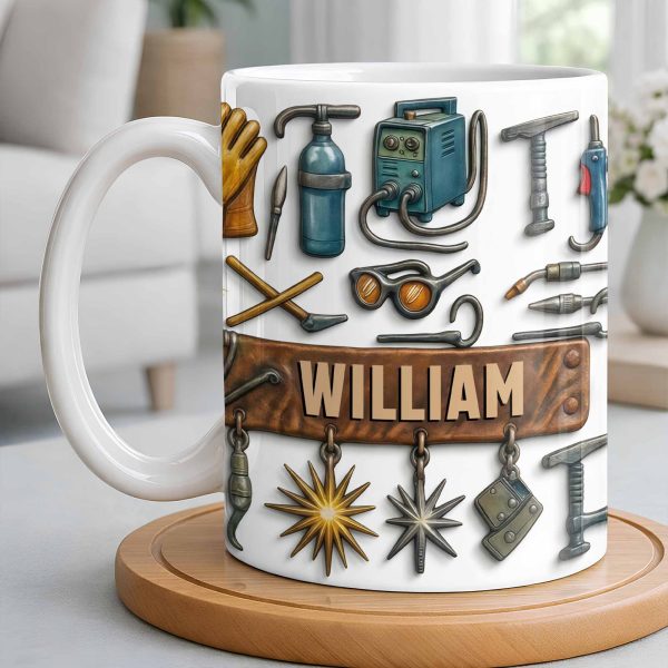 Celebrate Experience And Craftsmanship With Tools And Welding Equipment - Personalized Custom Coffee Mug - JBS082_MG Celebrate Experience And Craftsmanship With Tools And Welding Equipment - Personalized Custom Coffee Mug - JBS082_MG