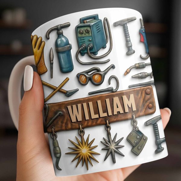 Celebrate Experience And Craftsmanship With Tools And Welding Equipment - Personalized Custom Coffee Mug - JBS082_MG Celebrate Experience And Craftsmanship With Tools And Welding Equipment - Personalized Custom Coffee Mug - JBS082_MG