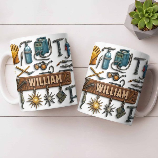 Celebrate Experience And Craftsmanship With Tools And Welding Equipment - Personalized Custom Coffee Mug - JBS082_MG Celebrate Experience And Craftsmanship With Tools And Welding Equipment - Personalized Custom Coffee Mug - JBS082_MG