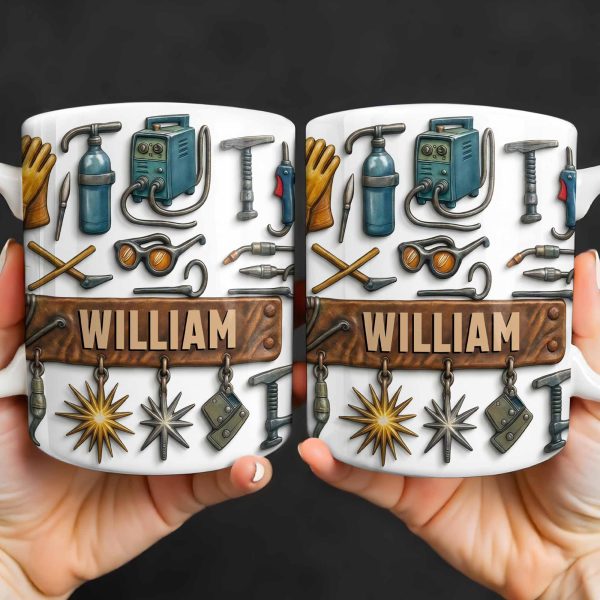 Celebrate Experience And Craftsmanship With Tools And Welding Equipment - Personalized Custom Coffee Mug - JBS082_MG Celebrate Experience And Craftsmanship With Tools And Welding Equipment - Personalized Custom Coffee Mug - JBS082_MG