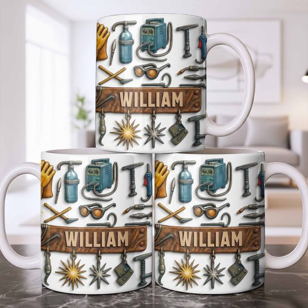 Celebrate Experience And Craftsmanship With Tools And Welding Equipment - Personalized Custom Coffee Mug - JBS082_MG Celebrate Experience And Craftsmanship With Tools And Welding Equipment - Personalized Custom Coffee Mug - JBS082_MG