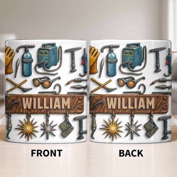 Celebrate Experience And Craftsmanship With Tools And Welding Equipment - Personalized Custom Coffee Mug - JBS082_MG Celebrate Experience And Craftsmanship With Tools And Welding Equipment - Personalized Custom Coffee Mug - JBS082_MG