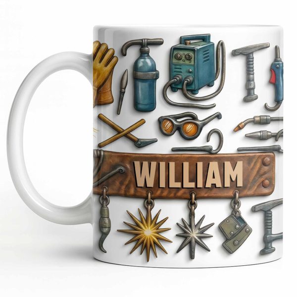 Celebrate Experience And Craftsmanship With Tools And Welding Equipment - Personalized Custom Coffee Mug - JBS082_MG Celebrate Experience And Craftsmanship With Tools And Welding Equipment - Personalized Custom Coffee Mug - JBS082_MG