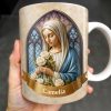 Celebrate Faith and Devotion, Stained Glass Religious Figure - Personalized Custom Coffee Mug - FTH098_MG