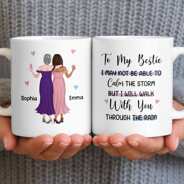 Celebrate Friendship With Elegant Dresses And Toasts - Personalized Custom Coffee Mug - BST522_MG Celebrate Friendship With Elegant Dresses And Toasts - Personalized Custom Coffee Mug - BST522_MG