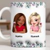 Celebrate Friendship With Personalized Coffee Mug Featuring Stylish Flowers - Personalized Custom Coffee Mug - BST525_MG Celebrate Friendship With Personalized Coffee Mug Featuring Stylish Flowers - Personalized Custom Coffee Mug - BST525_MG