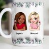 Celebrate Friendship With Personalized Coffee Mug Featuring Stylish Flowers - Personalized Custom Coffee Mug - BST525_MG Celebrate Friendship With Personalized Coffee Mug Featuring Stylish Flowers - Personalized Custom Coffee Mug - BST525_MG