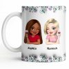 Celebrate Friendship With Personalized Coffee Mug Featuring Stylish Flowers - Personalized Custom Coffee Mug - BST525_MG Celebrate Friendship With Personalized Coffee Mug Featuring Stylish Flowers - Personalized Custom Coffee Mug - BST525_MG