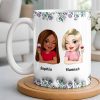 Celebrate Friendship With Personalized Coffee Mug Featuring Stylish Flowers - Personalized Custom Coffee Mug - BST525_MG Celebrate Friendship With Personalized Coffee Mug Featuring Stylish Flowers - Personalized Custom Coffee Mug - BST525_MG