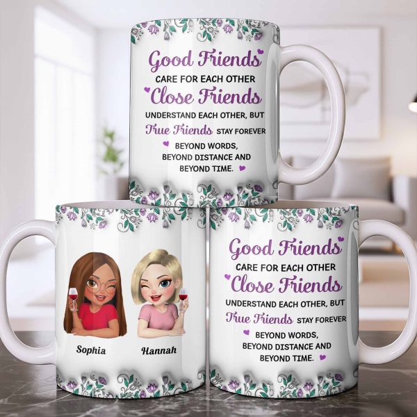 Celebrate Friendship With Personalized Coffee Mug Featuring Stylish Flowers - Personalized Custom Coffee Mug - BST525_MG Celebrate Friendship With Personalized Coffee Mug Featuring Stylish Flowers - Personalized Custom Coffee Mug - BST525_MG