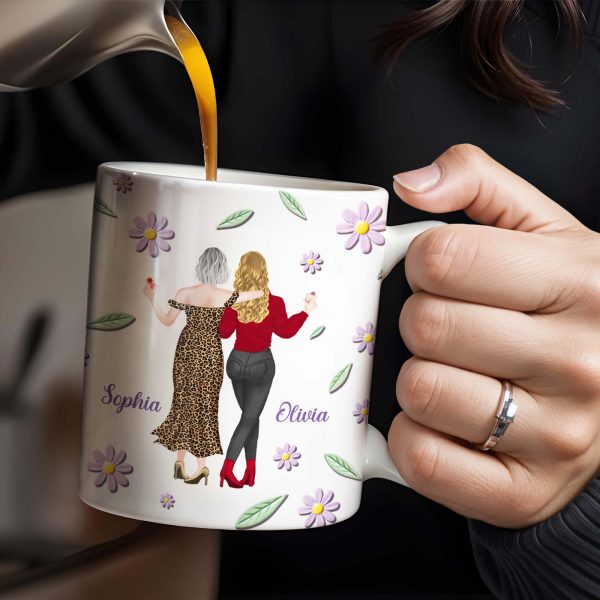 Celebrate Friendship With Stylish Ladies And Flowers - Personalized Custom Coffee Mug - MOM053_MG Celebrate Friendship With Stylish Ladies And Flowers - Personalized Custom Coffee Mug - MOM053_MG