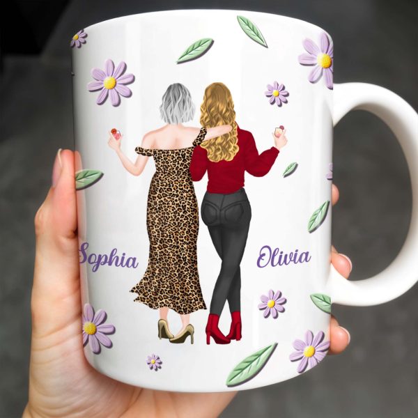 Celebrate Friendship With Stylish Ladies And Flowers - Personalized Custom Coffee Mug - MOM053_MG Celebrate Friendship With Stylish Ladies And Flowers - Personalized Custom Coffee Mug - MOM053_MG