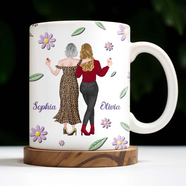 Celebrate Friendship With Stylish Ladies And Flowers - Personalized Custom Coffee Mug - MOM053_MG Celebrate Friendship With Stylish Ladies And Flowers - Personalized Custom Coffee Mug - MOM053_MG