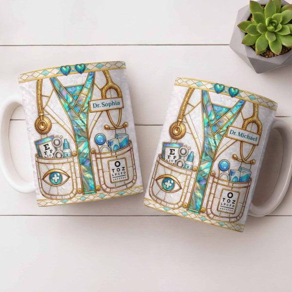 Celebrate Healthcare Professional With Medical Instruments - Personalized Custom Coffee Mug - DOC101_MG Celebrate Healthcare Professional With Medical Instruments - Personalized Custom Coffee Mug - DOC101_MG