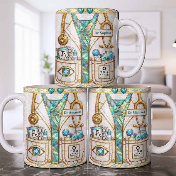 Celebrate Healthcare Professional With Medical Instruments - Personalized Custom Coffee Mug - DOC101_MG Celebrate Healthcare Professional With Medical Instruments - Personalized Custom Coffee Mug - DOC101_MG
