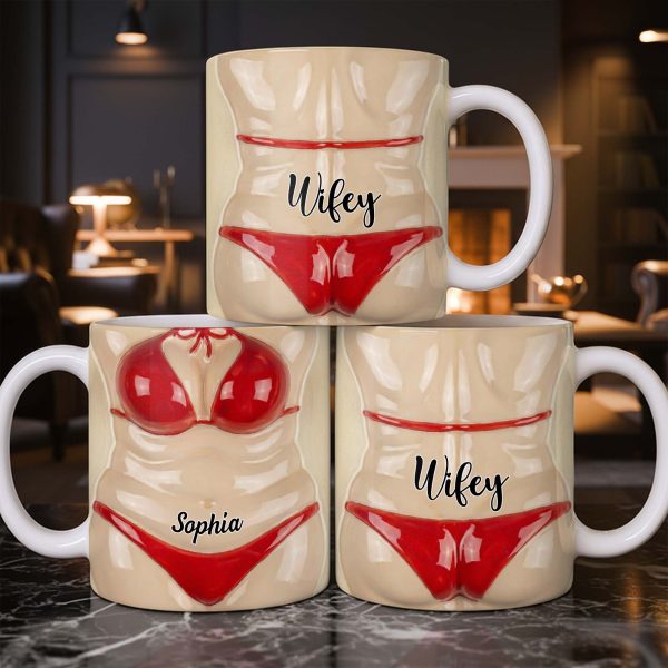 Celebrate Holiday Cheer With A Festive Santa Mug - Personalized Custom Coffee Mug - WIF062_MG Celebrate Holiday Cheer With A Festive Santa Mug - Personalized Custom Coffee Mug - WIF062_MG