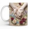 Celebrate Love And Commitment, Hands And Roses - Personalized Custom Coffee Mug - CPL1187_MG Celebrate Love And Commitment, Hands And Roses - Personalized Custom Coffee Mug - CPL1187_MG