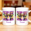 Celebrate Mardi Gras With Festive Bow Design - Personalized Custom Coffee Mug - FAM266_MG